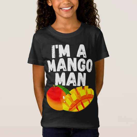 僕はマンゴー好きでジューシーなマンゴー Tシャツ (正面)