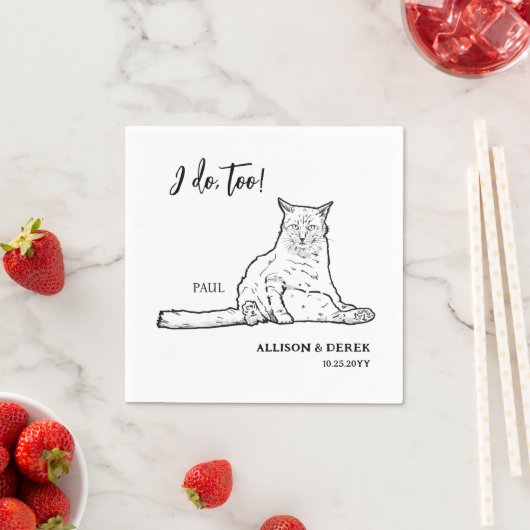 僕はミニマルな犬のペットキャット結婚の スタンダードカクテルナプキン (インサイチュ)