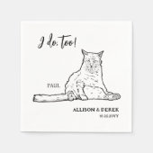 僕はミニマルな犬のペットキャット結婚の スタンダードカクテルナプキン (正面)