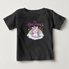 僕はユニコーン！ トドラー 誕生日Tシャツ ベビーTシャツ