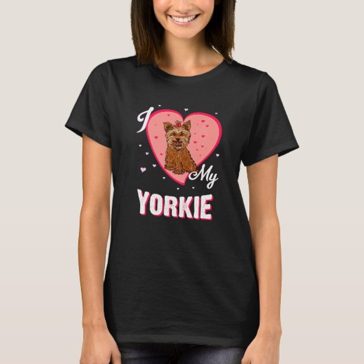 僕はヨークシャーのテリアが犬が好きだ Tシャツ (正面)