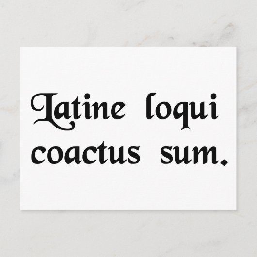 僕はラテン語に話は強い。 ポストカード (正面)