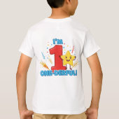 僕は一面暴漢だ！ – 愛らしい1歳の誕生日 Tシャツ (裏面)