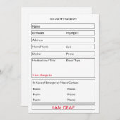 僕は万一の場合は耳が子供へ遠い シーズンカード (正面/裏面)