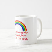 僕は万事に備えている コーヒーマグカップ (正面右)