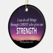僕は万事出来る |フィリップ4:13 |クリスチャン セラミックオーナメント (左)