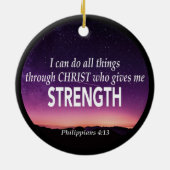 僕は万事出来る |フィリップ4:13 |クリスチャン セラミックオーナメント (裏面)