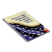 僕は万事出来る |フィル4:13 |アメリカ国旗 ノートブック (右側)