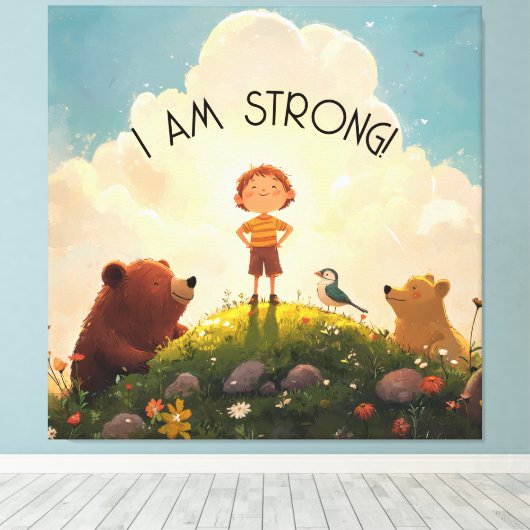 僕は丈夫な少年だ キャンバスプリント (インサイチュ (ウッドフロア))