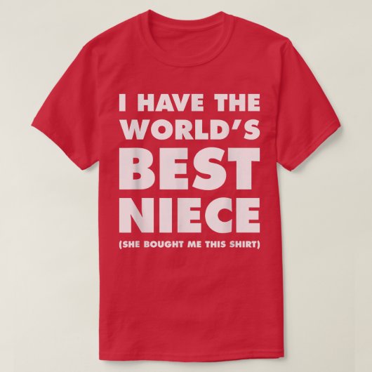 僕は世界の姪最高のを叔母におもしろい使う Tシャツ (デザイン正面)