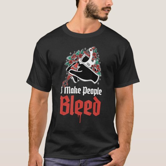 僕は人に血を流させる Tシャツ (正面)