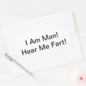 僕は人の言うことを聞く人だ 楕円形シール (封筒)