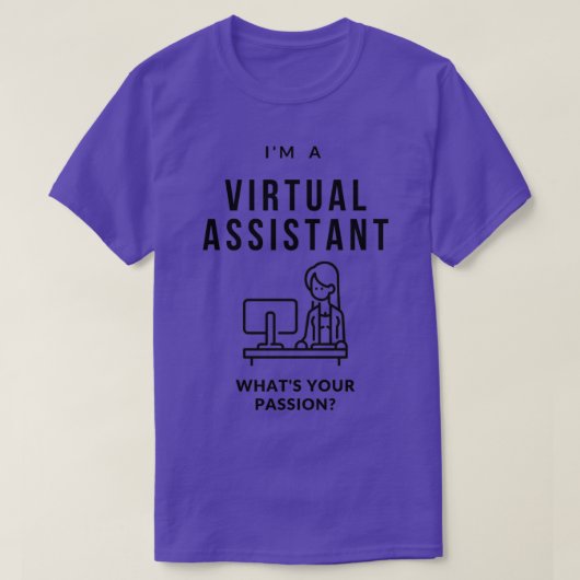 僕は仮想アシスタントなんだお前の情熱は Tシャツ (デザイン正面)