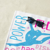 僕は体操の女の子がピンク、紫、青のPapeが好きだ ビーチタオル (インサイチュ)