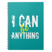 僕は何でもできる感動的やる気を起こさせる ノートブック (正面)