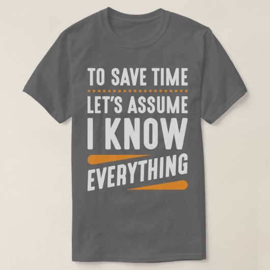 僕は何でも知っている Tシャツ (デザイン正面)