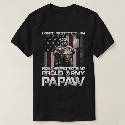 僕は保護軍のPAPAW誇りを持った Tシャツだ Tシャツ (デザイン正面)