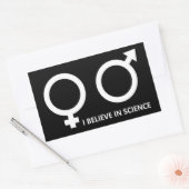 僕は信じ科学の道だ 長方形シール (封筒)