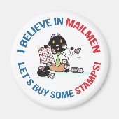 僕は信じMailmenに切手を買しよう マグネット (正面)