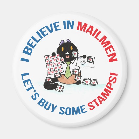 僕は信じMailmenに切手を買しよう マグネット (正面)