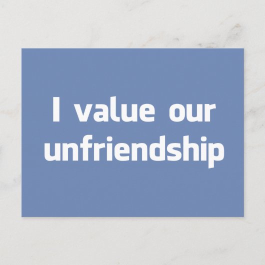 僕は僕たちの不友情を大切にしている ポストカード (正面)
