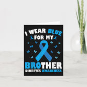 僕は兄のために青を着る 1型糖尿病の意識 T1d カード (正面)