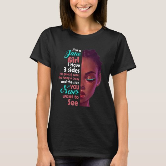 僕は六月女で三方だ Tシャツ (正面)