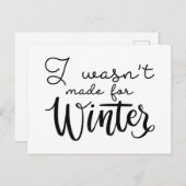 僕は冬用に作られていない ポストカード (正面/裏面)