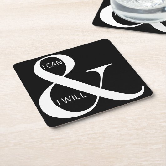 僕は出来る限りやる気を起こさせる スクエアペーパーコースター (アングル)