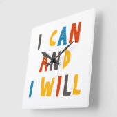 僕は出来る スクエア壁時計 (傾斜)