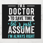 僕は医者だ救よ、僕は新しいと仮定しよう リキュールボトルラベル (シングルラベル)