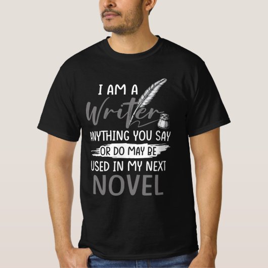 僕は君の言うことなら何でも僕の中で使う文筆家だ Tシャツ (正面)