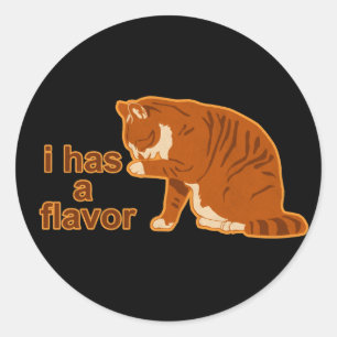 僕は味があるLOL CAT ラウンドシール