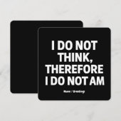 僕は哲学考えではない 招待状 (正面/裏面)