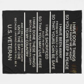 僕は夜の身に降りかかることをやった フリースブランケット (正面(横))