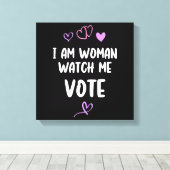 僕は女で投票を見ている キャンバスプリント (インサイチュ (ウッドフロア))