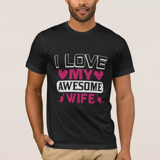 僕は妻のメンズ素晴らしが好きだ Tシャツ (正面)