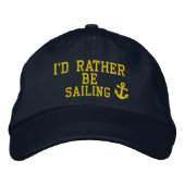 僕は帆走したほうがましだ 刺繍入りキャップ (正面)