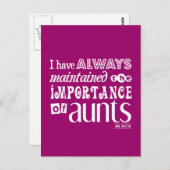 僕は常に叔母の大切さを守ってきた ポストカード (正面/裏面)