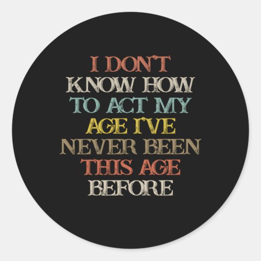 僕は年の割りに処置が利かない ラウンドシール (正面)