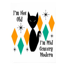 僕は年をとっていないミッドセンチュリーの黒猫モダンの星