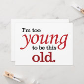 僕は年をとるにはおもしろい若すぎる カード (正面/裏面インサイチュ)