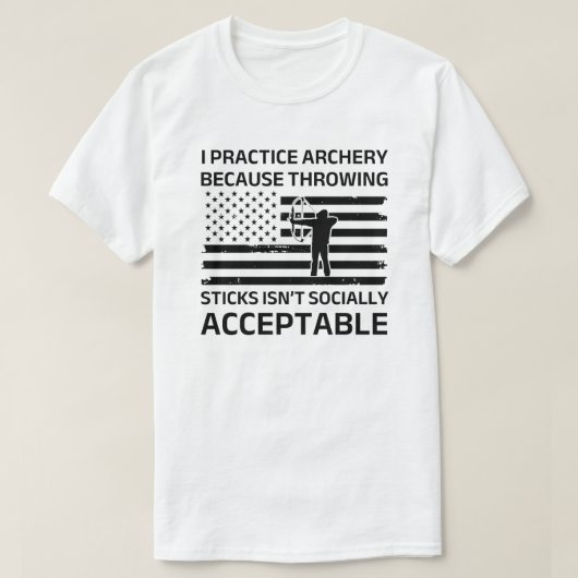 僕は弓術を習う | アーテおもしろいリー Tシャツ (デザイン正面)