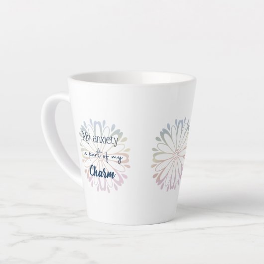 僕は心配が心の一部だ カフェラテマグ (左アングル)