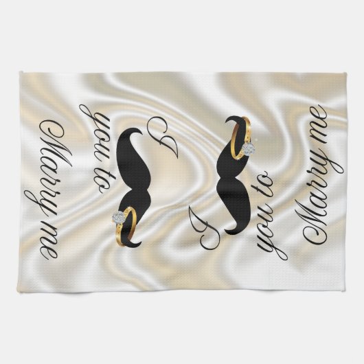 僕は恥ずかしいから僕と結婚しろ キッチンタオル (横)