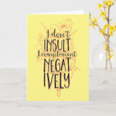 僕は悪口を言っても悪口は言わぬ カード (黄色い花)