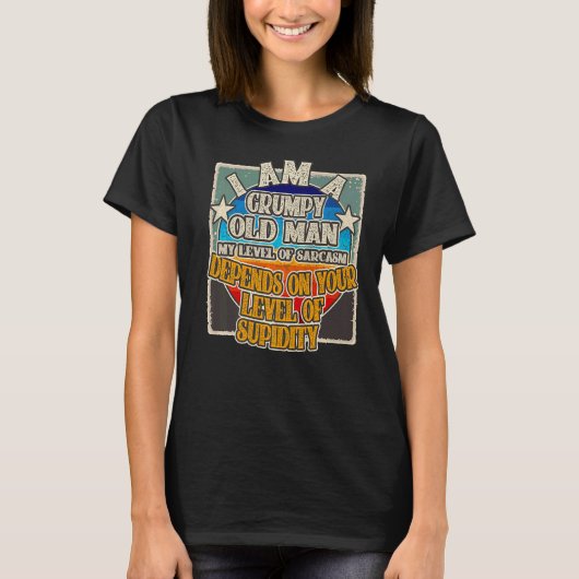 僕は愚痴っぽい老人だ Tシャツ (正面)