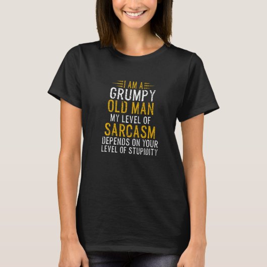 僕は愚痴っぽい老人だ Tシャツ (正面)