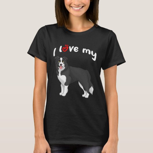 僕は愛犬縁ど好きだ Tシャツ (正面)