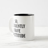 僕は態度が有る ツートーンマグカップ (正面左)